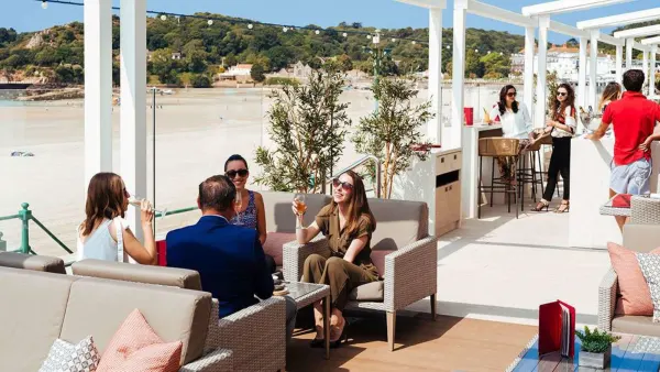 people on Beach terrace